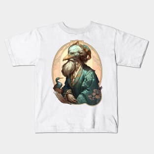 Art Nouveau Bearded Dodo Professor Kids T-Shirt